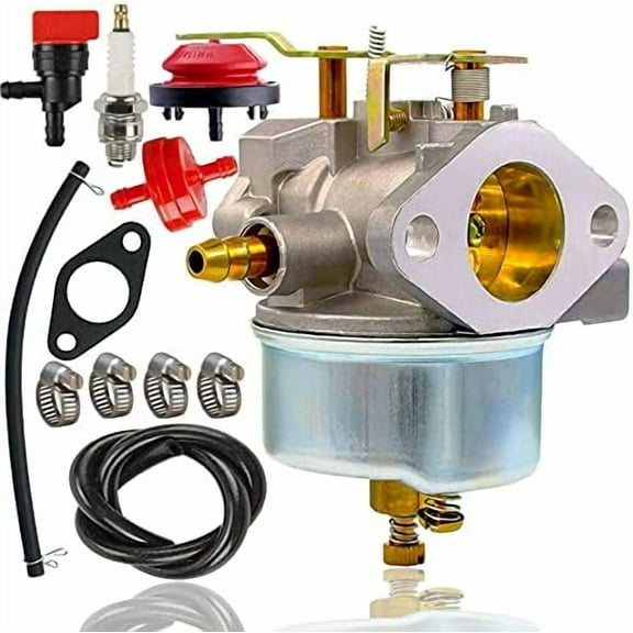 632334A Carburetor +spark plug+fuel line for Tecumseh 632370A 632110 632111 632334 632370 632536 640105 7hp 8hp 9hp HM70 HM80 HMSK80 HMSK90 John Deere AM108405 Toro 824 824XL 828 Snow Blower Thrower