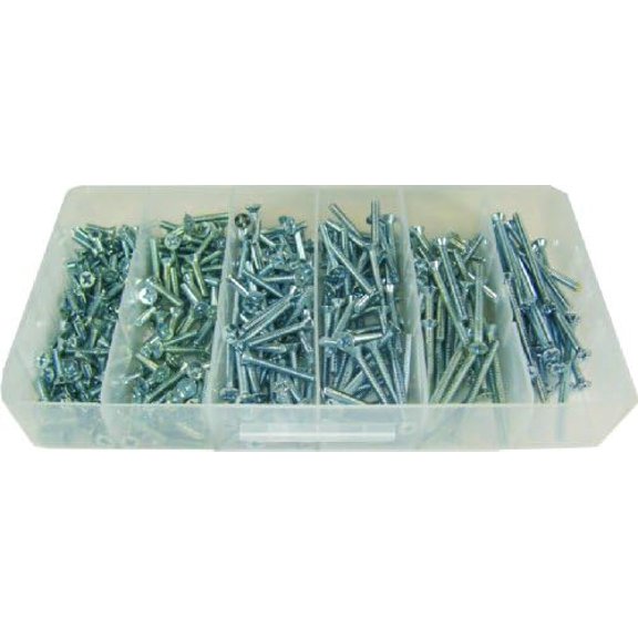 632DD Machine Screw Kit, Flat Head, 6-32 TPI by 1/2-Inch to 2-Inch Length, zinc$$Hardware