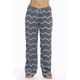 thumbnail image 1 of 6339-10168-1X Just Love Women's Plush Pajama Pants - Petite to Plus Size Pajamas (Medium, Chevron - Black / Turquoise), 1 of 3