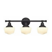 Westinghouse Scholar 3 Light Wall Fixture Oil Rubbed Bronze Finish White Opal Glass