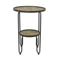 thumbnail image 1 of 63487 Modish Metal Wood Accent Table Set Of 2, 1 of 2
