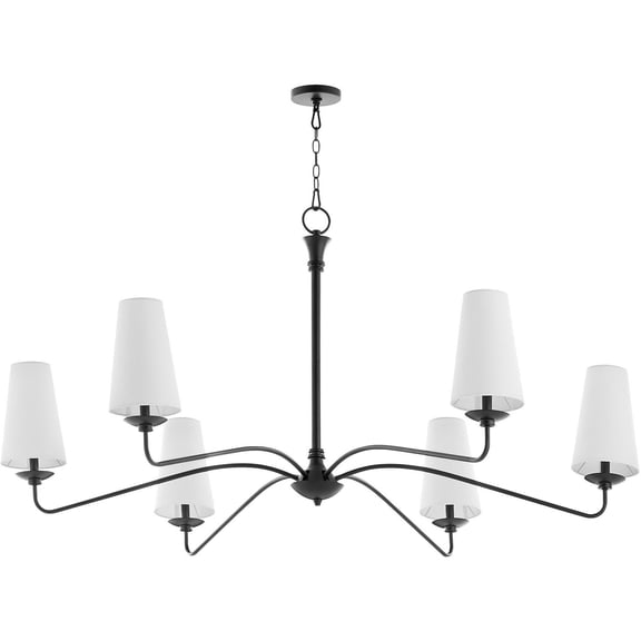 636-6-59 Quorum Lighting Euphora - 6 Light Chandelier-29.75 Inches Tall and 62 Inches Wide -Traditional Installation