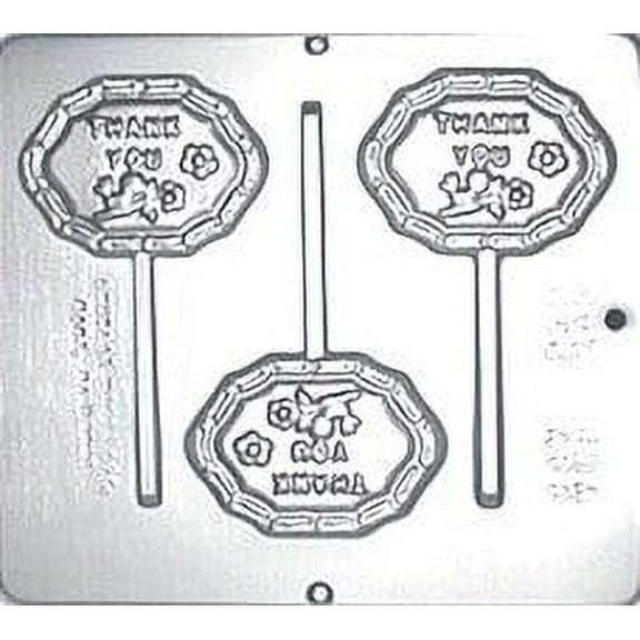 636 "Thank You" Lollipop Chocolate CandyMold