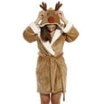 thumbnail image 1 of 6366-Reindeer-L Just Love Critter Robe / Robes for Women, 1 of 4