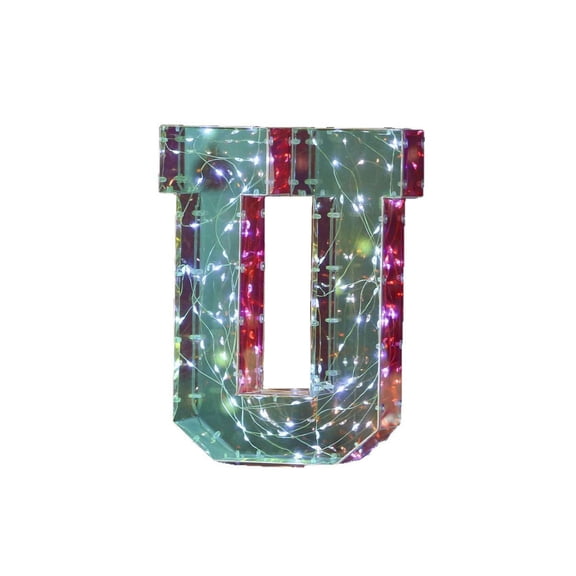 SPOORYYO MirrorFinish LED Letter Lights - Colorful Tabletop Decor for Parties and Special Events