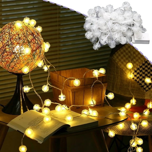 SPOORYYO Dandelions LED String Lights, 10ft (3m) White Decorative Fairy Lights for Home, Party, Holiday Decor
