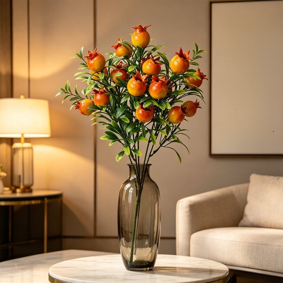 SPOORYYO Artificial Fruit Bouquet for Home and Office Decoration, 12.6in Multicolor Plastic Flower Arrangement, Maintenance-Free Centerpiece
