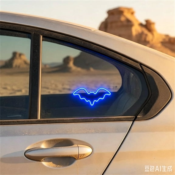 SPOORYYO Solar Neon Light for Cars with LED Beads, Solar & Type-C Charging, Easy Install, Decorative Automotive Accessory