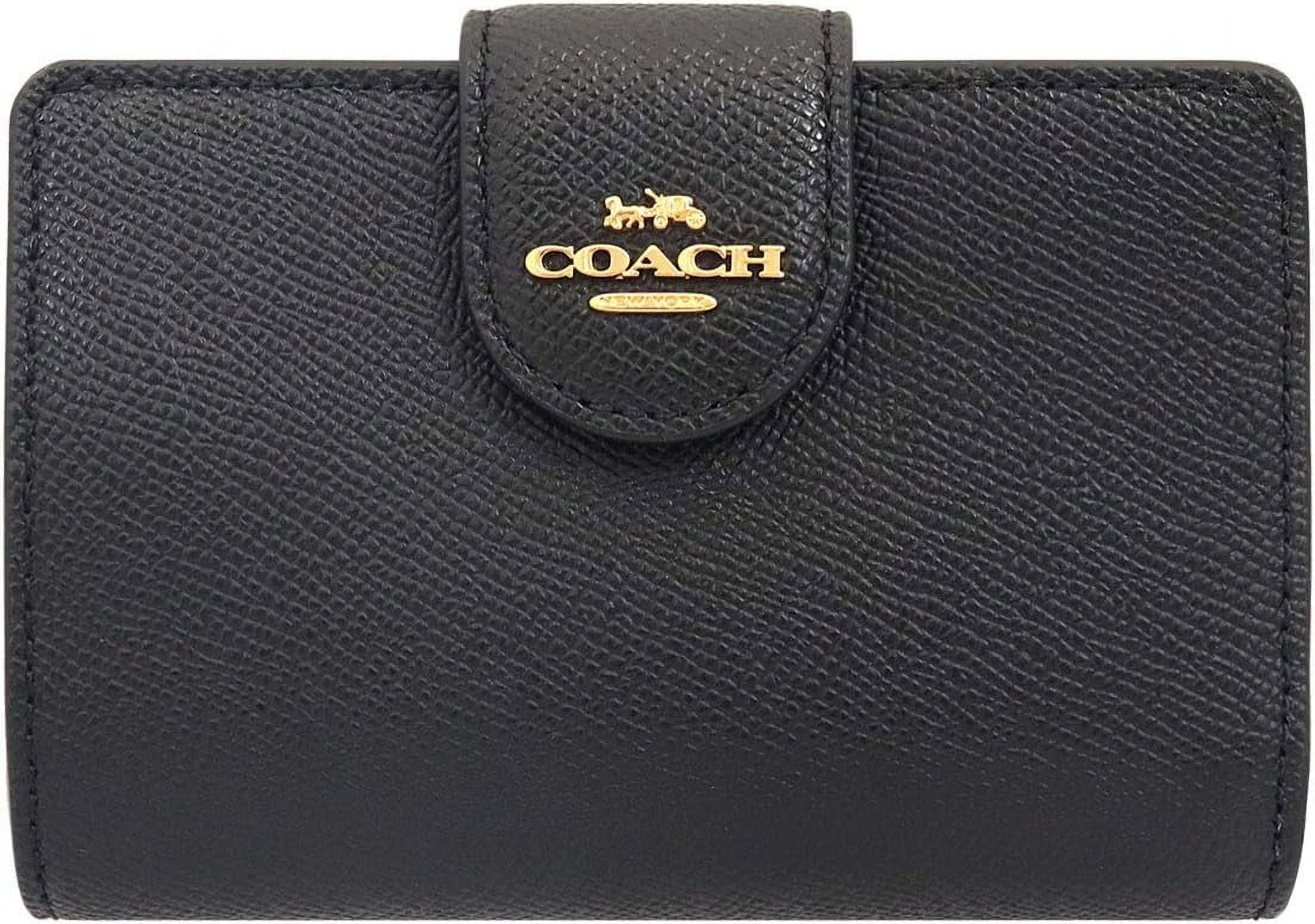 Coach Women's Medium Leather Corner Zip Wallet in Signature