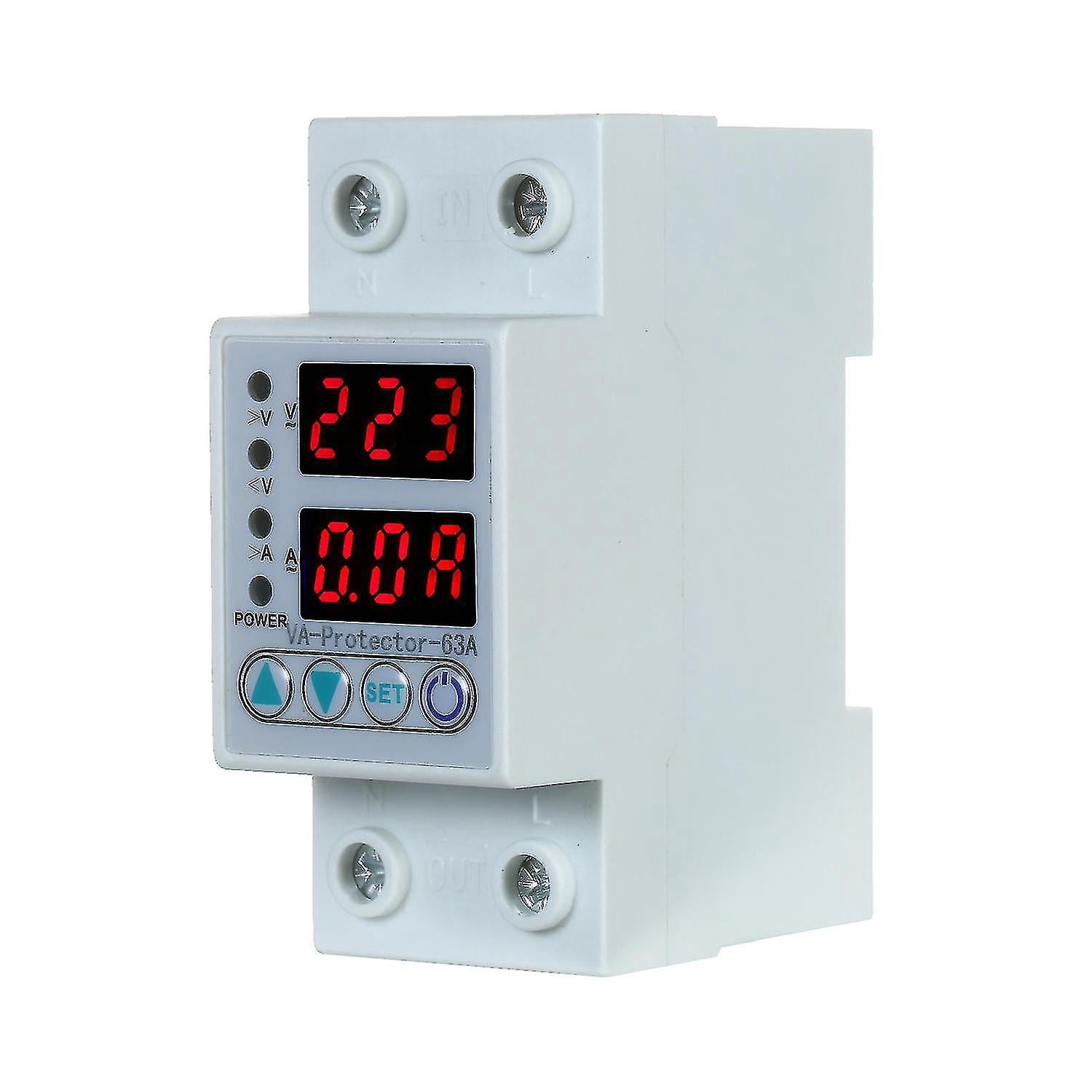 Walfront SVP-912 Voltage Protector 80A - Adjustable Over/Under Voltage Protection, Self-Recovery, 120VAC