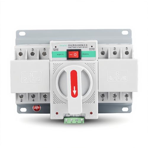 63A 3P 220V Power Automatic Transfer Switch Circuit Breaker Generator Changeover Switch,with Fire Power Supply Interface,No Noise,Energy Saving$$Tools & Hardware Other