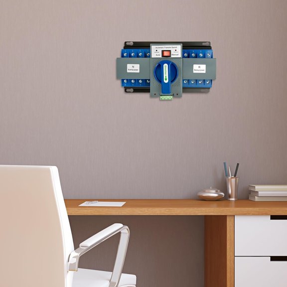 63A 4P ATS Dual Power Automatic Transfer Switch, Generator Changeover Switch 110V CB Level 4 Poles$$Garden & Patio