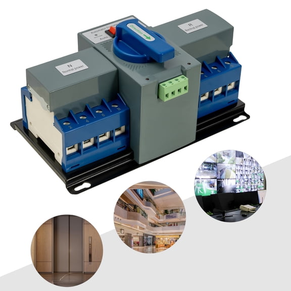 63A 4P Dual Power Automatic Transfer Switch AC 110V Mini Generator Changeover Switch with Multiple Protection Functions