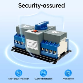 63A 4P Dual Power Automatic Transfer Switch AC 110V Mini Generator Changeover Switch with Multiple Protection Functions