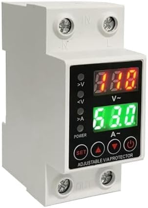 63A Protector 110V 220V, LCD Display, Adjustable Over/Under Protection ...