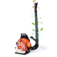 thumbnail image 1 of 63CC 2-Stroke 665CFM 205MPH Gas Leaf Blower w/Ergonomic Padded Harness & Low-Vibration System, High-Efficient Yard Lawn Backpack Blower for Wet Leaves, Sand, Gravel, Snow, 1 of 9