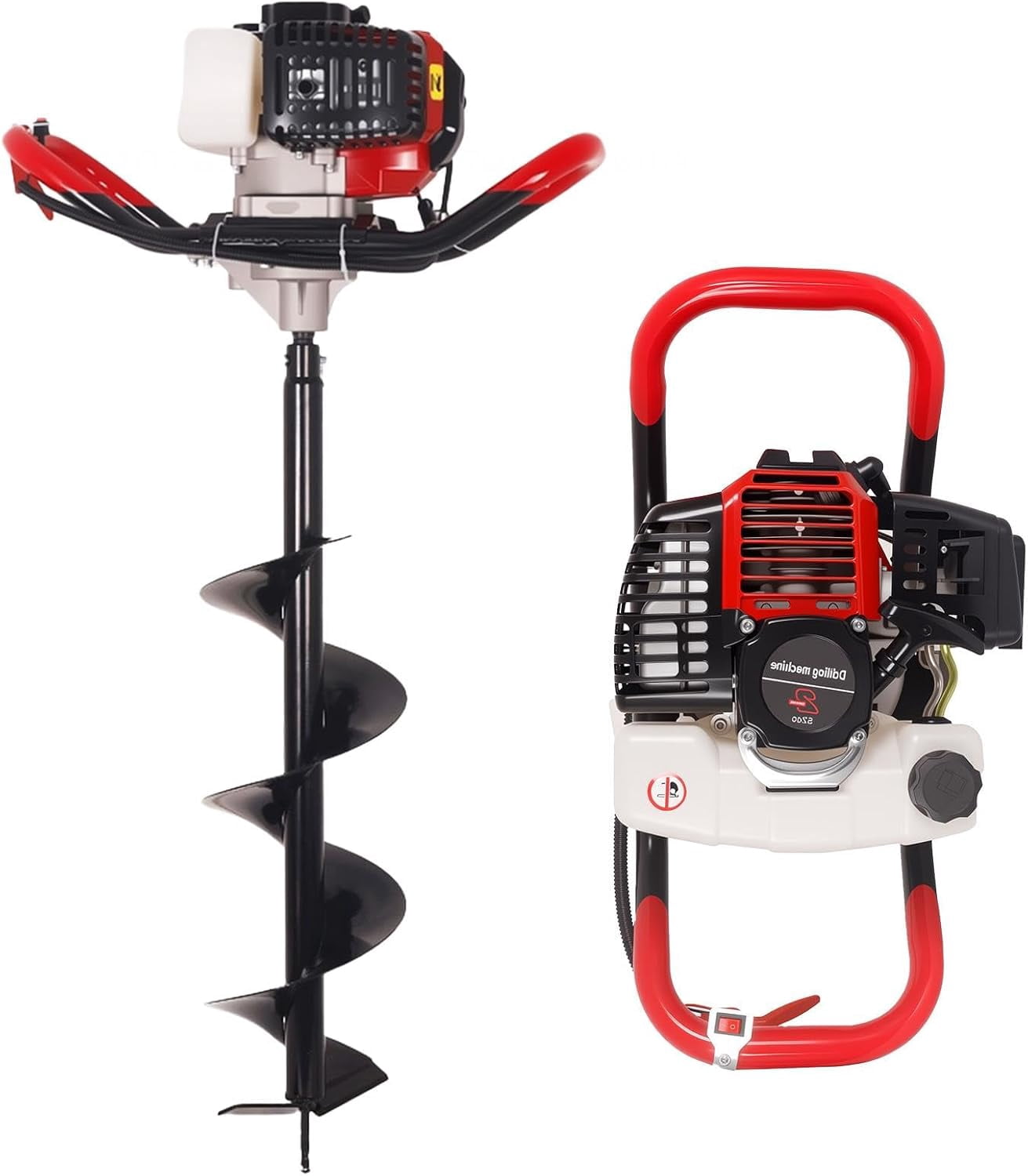 63CC 2400W Fits Predator Gas Powered Earth Auger, Heavy Duty Fuel ...
