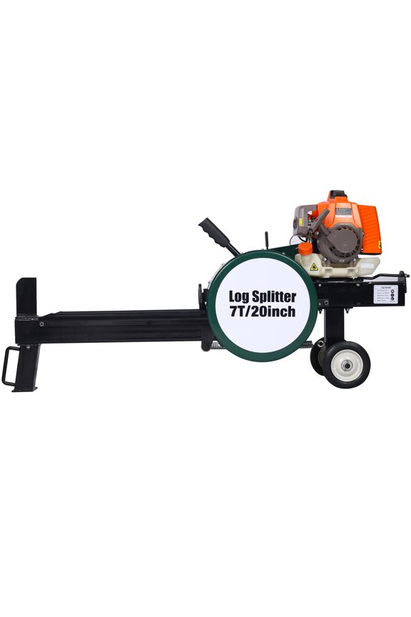 63CC Engine 4 Stroke Horizontal Wood Splitter, Double Flywheel Gas Powered Log Splitter Firewood Splitter