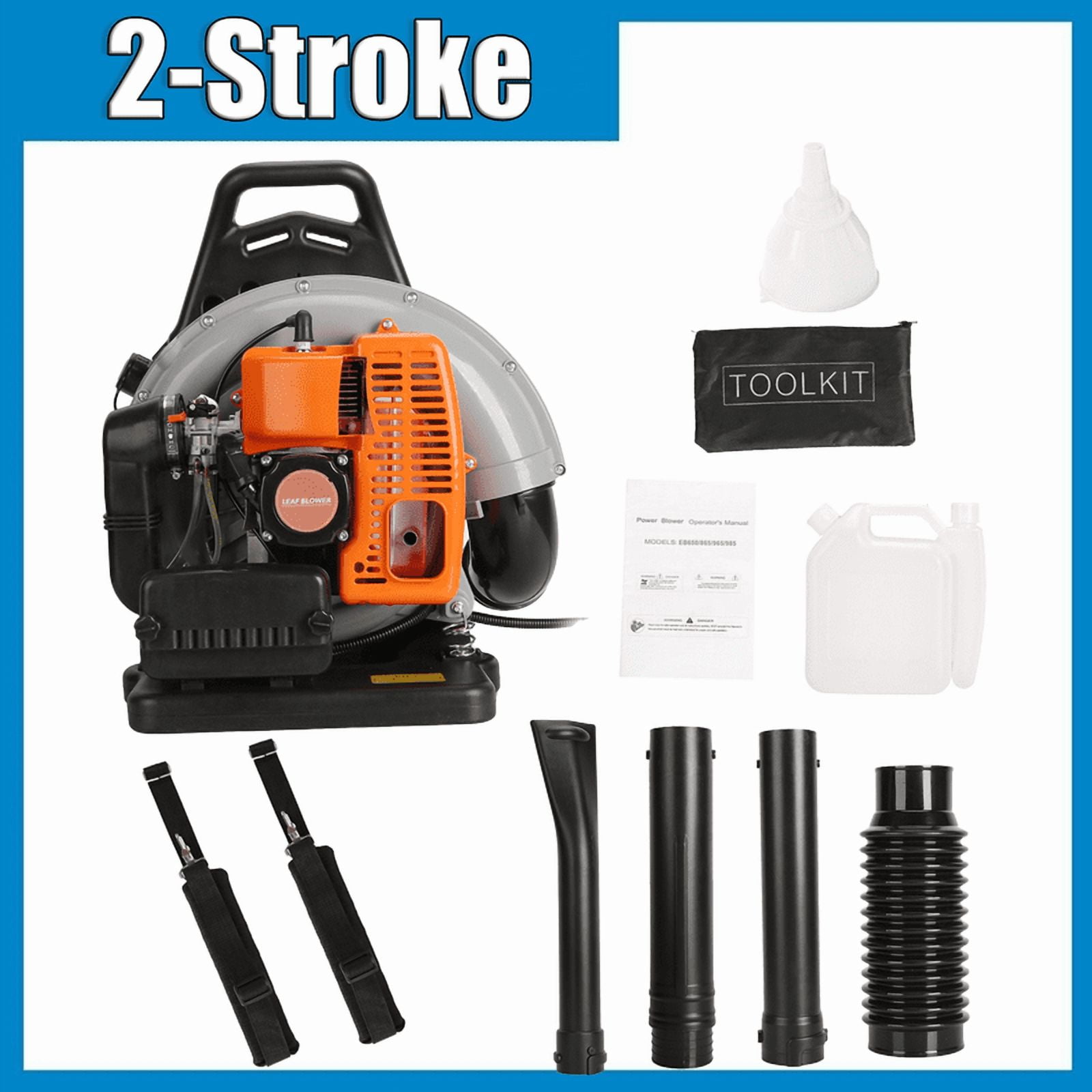 63CC Gas Backpack Leaf Blower, 2 Stroke 665 CFM 205 MPH Gas Powered Engine, Low Vibration and Ergonomic Design with Cruise Control for Outdoor GardenYard Cleaning and Snow Removal