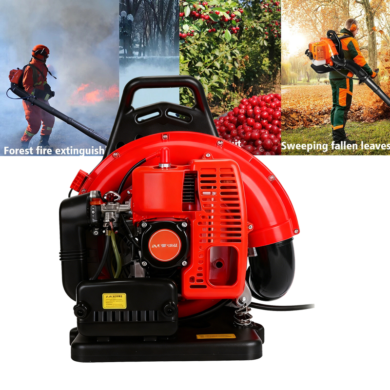 63CC Gas Leaf Blower Backpack 665CFM 205MPH 2-Cycle Ergonomic Harness System Low Vibration and Cruise Control Powerful Gas Blowers for Lawn Yard Care Gifts for Dad