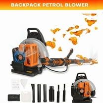 63CC Gas Powered Backpack Leaf Blower 665CFM , Powerful 205MPH 2 Cycle Petrol Powered Leaf blowers for Lawn/Garden Care Yard Snow/Grass Blowing Dust Debris