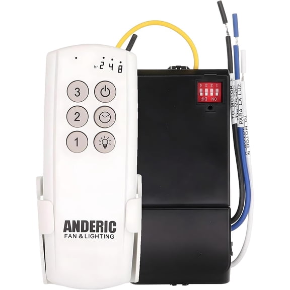 63T-AC83T-KIT Universal Ceiling Fan Remote Control Kit | 3-Speed, Light Dimmer, Timer | Add-On Kit or Replace Existing Remote Kit | Works Most Brands | Only for AC Fans