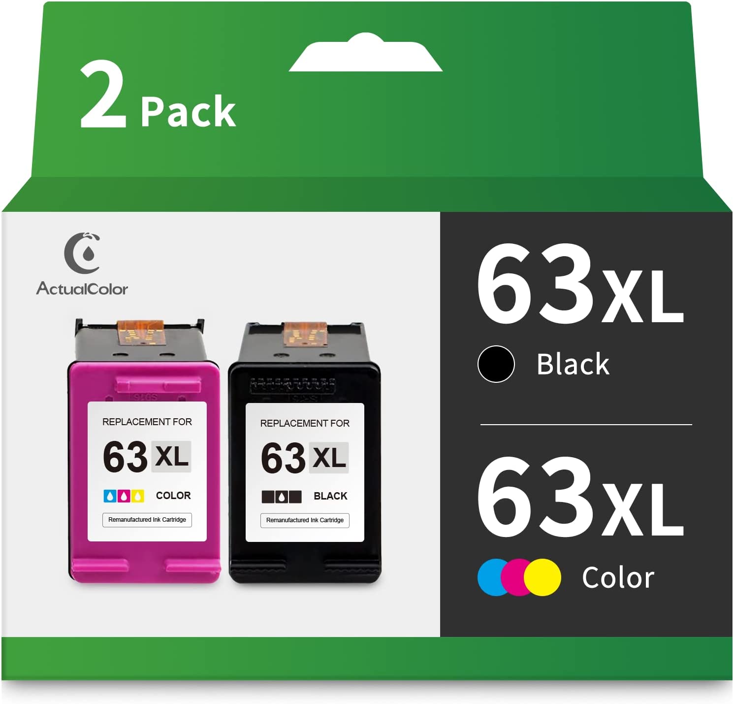63XL Ink Cartridge for HP 63 63XL for HP OfficeJet 3830 4650 4655 5255