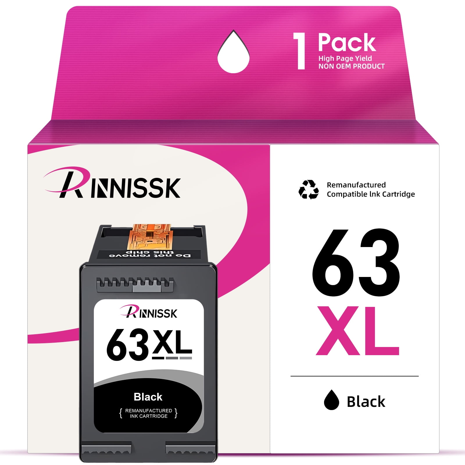 63XL 63 Ink Cartridges HP Ink 63 Printer Ink HP 63 Black Works