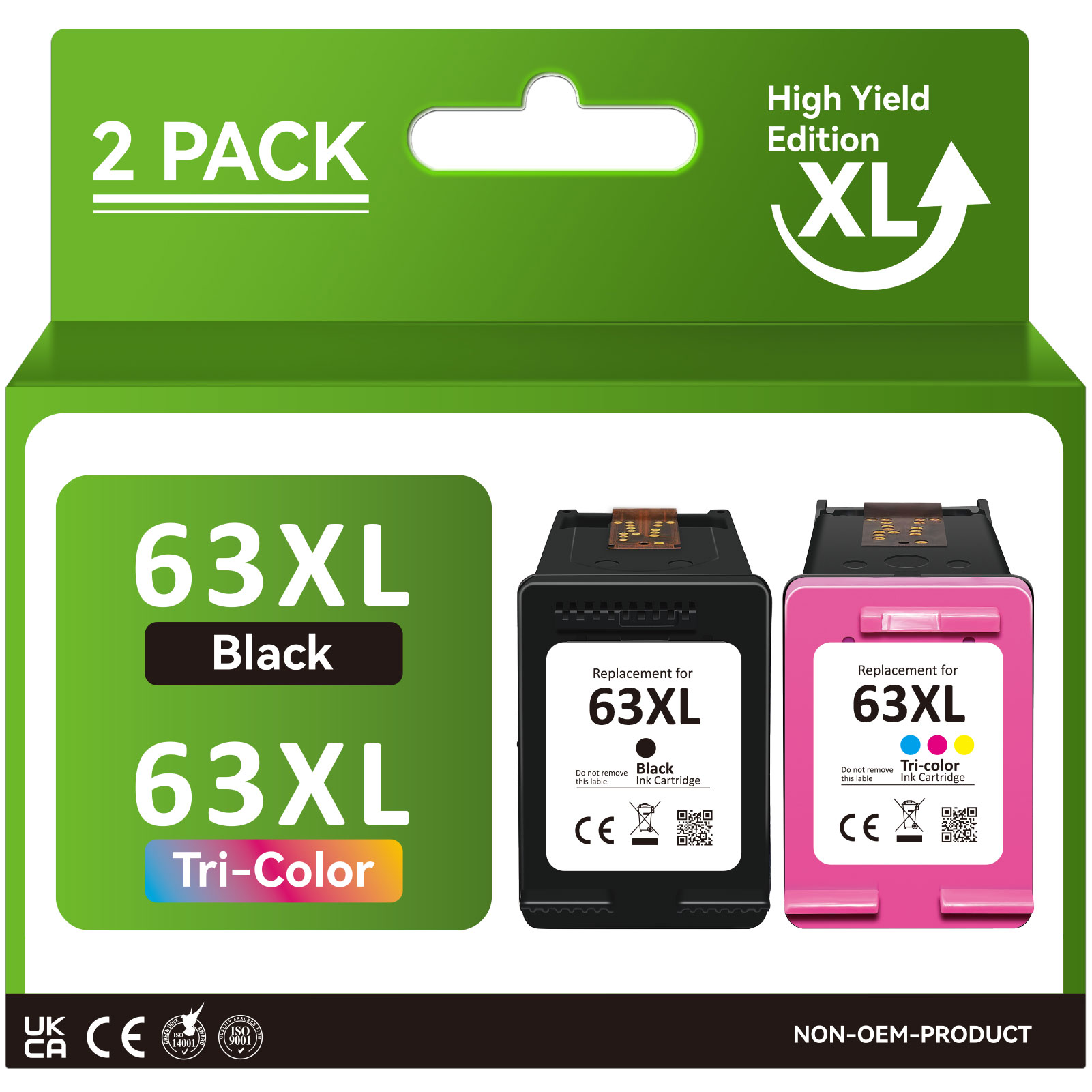 HP 63 TriColor Original Ink Cartridge (F6U61AN)