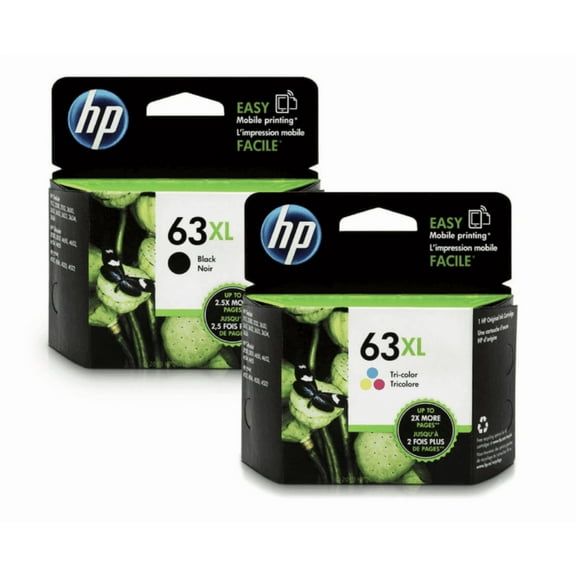 Original 63XL High Yield Black and High Yield Tri-Color | Works with  DeskJet 1112, 2130, 3630 Series;  ENVY 4510, 4520 Series; for HP Printer