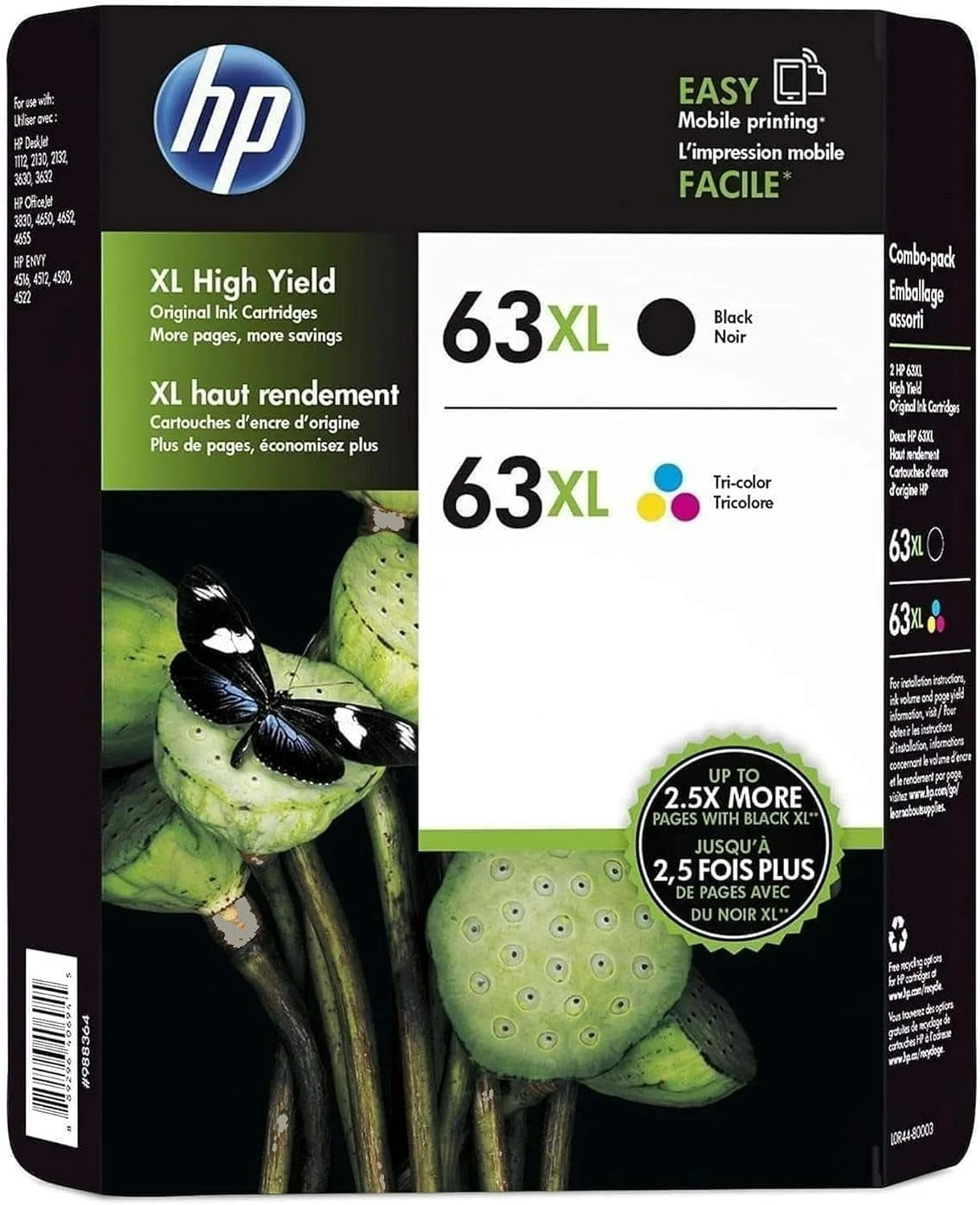 63XL High Yield Black and High Yield Tri-Color Inkjet Print Cartridges Kit - Walmart.com