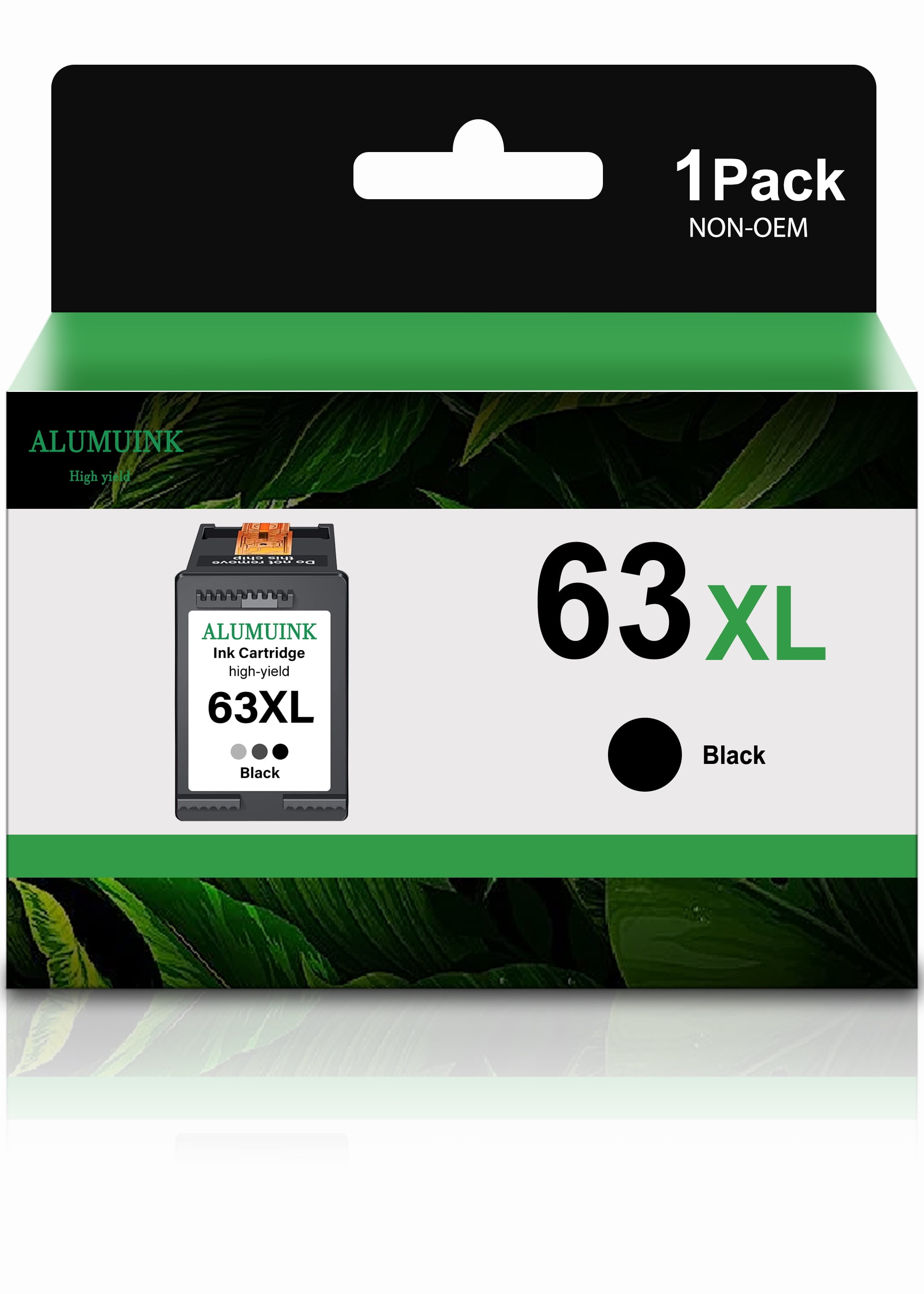 63XL HighYield Ink Cartridges (1 Pack, Black) Ink Replacement for HP