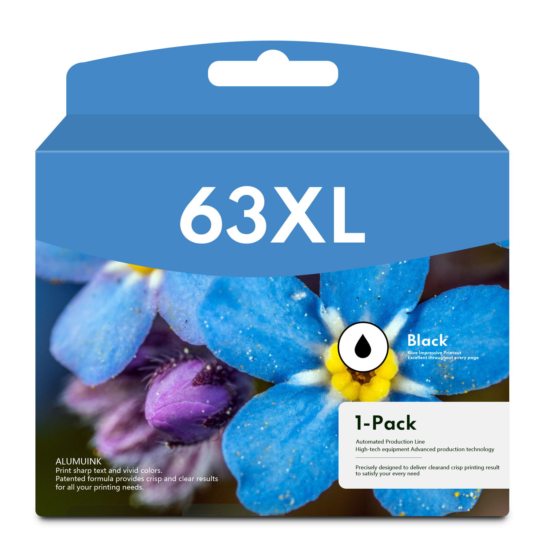 63XL High yield Ink Cartridge Replacement for HP DeskJet 1112 2130 3630 Series, ENVY 4510 4520