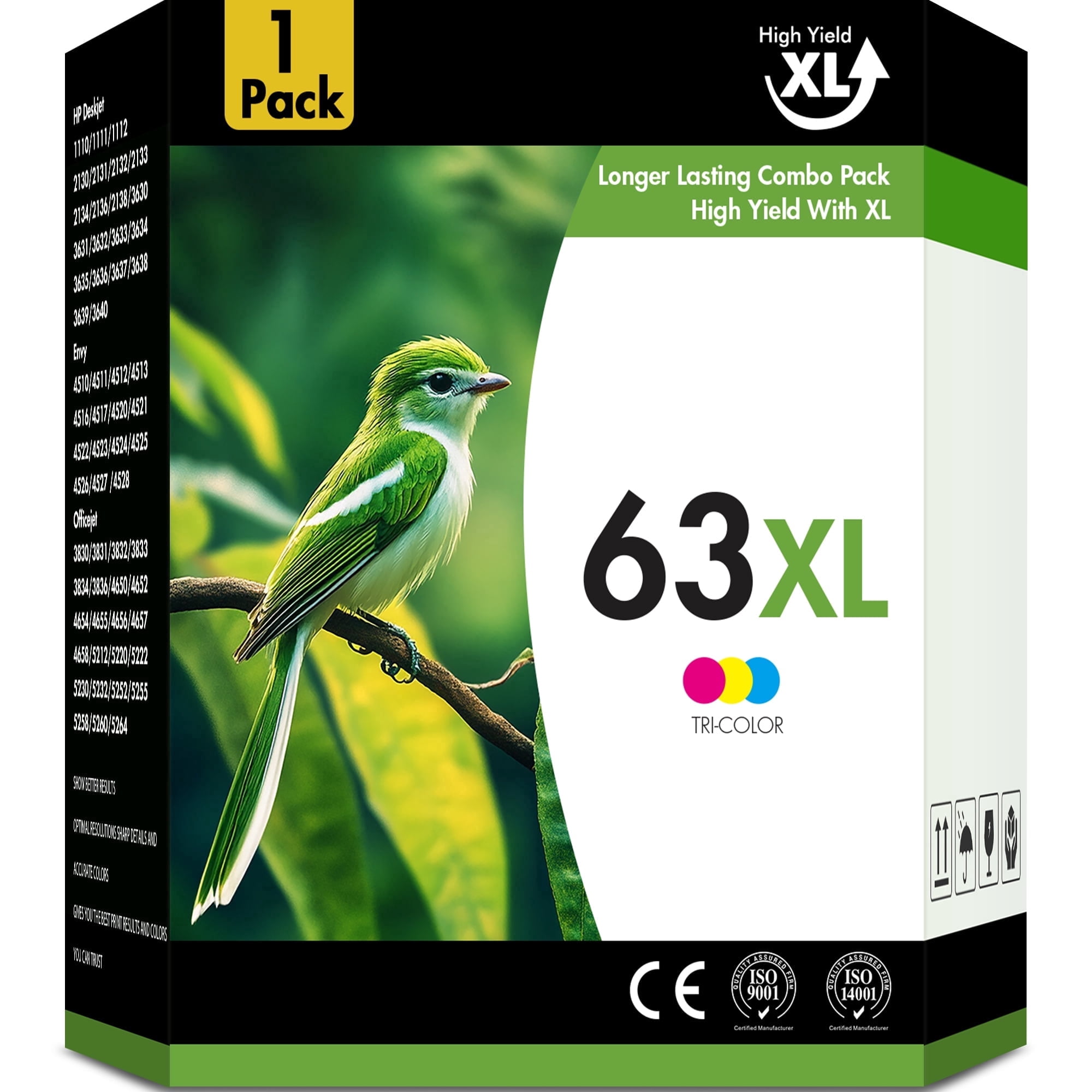 63XL Ink Cartridge Compatible for 63 Ink Cartridges 63XL for Officejet ...