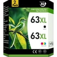 thumbnail image 1 of 63XL Ink Cartridge Compatible for HP 63 Ink Cartridges Compatible for HP 63XL for Officejet 3830 4650 5255 5258 4655 5252 Envy 4520 4512 Printer( Black and Tri-Color), 1 of 7