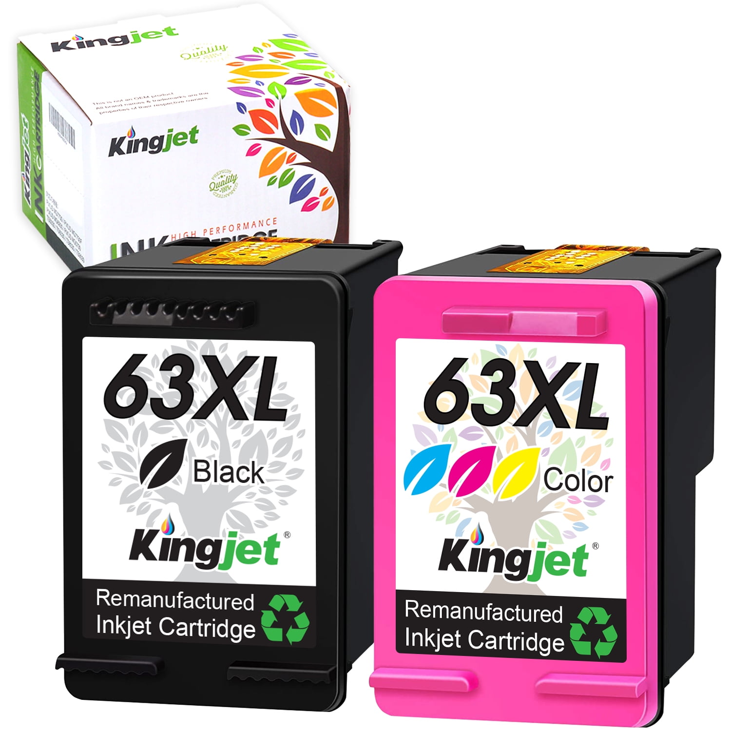 63xl Ink Cartridge For Hp 63 63xl For Hp Officejet 3830 4650 4655 5255 5258 5200 3833 Envy 4520 2450