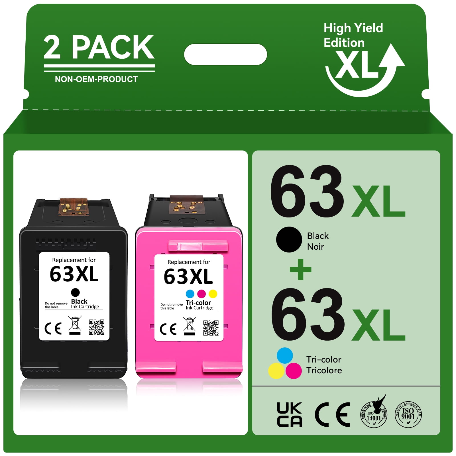 63XL Ink Cartridge For HP 63XL 63 XL Black And Tri Color For OfficeJet 63xl-ink-cartridge-for-hp-63xl-63-xl-black-and-tri-color-for-officejet