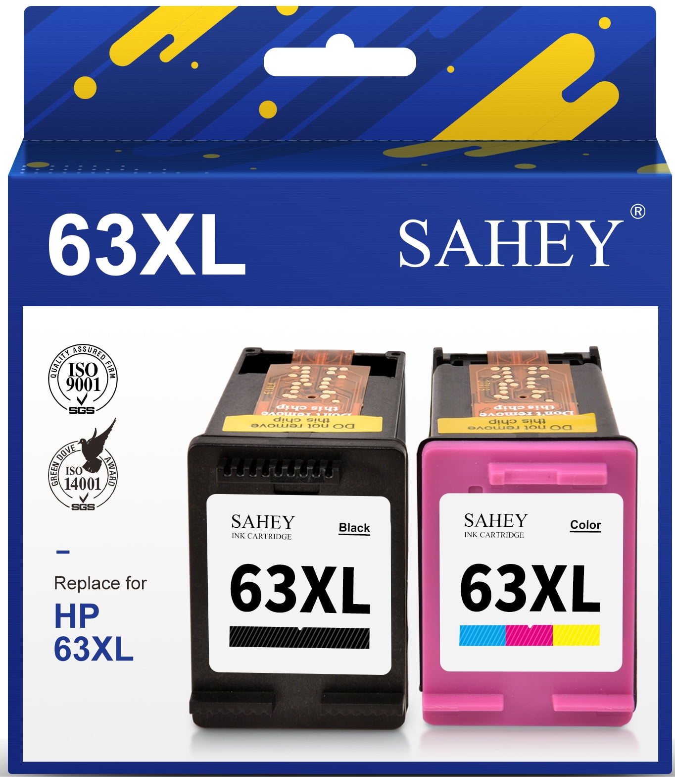 63XL Ink Cartridge for HP 63 XL Ink Cartridges Black and TriColor
