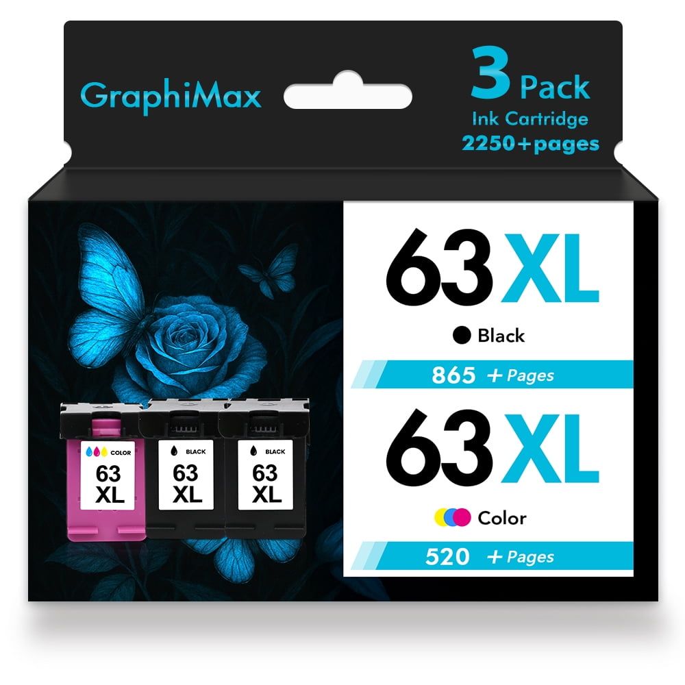 Cartucce D'inchiostro 63XL Nero E Colore Di Ricambio Per HP Ink 63 Per - Foto 7