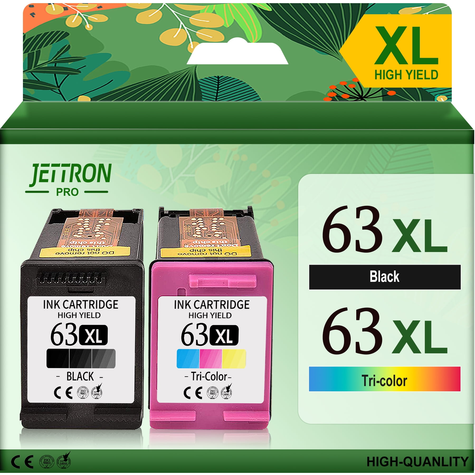 63XL Ink Cartridges for HP 63 Ink Cartridge Black and TriColor for HP