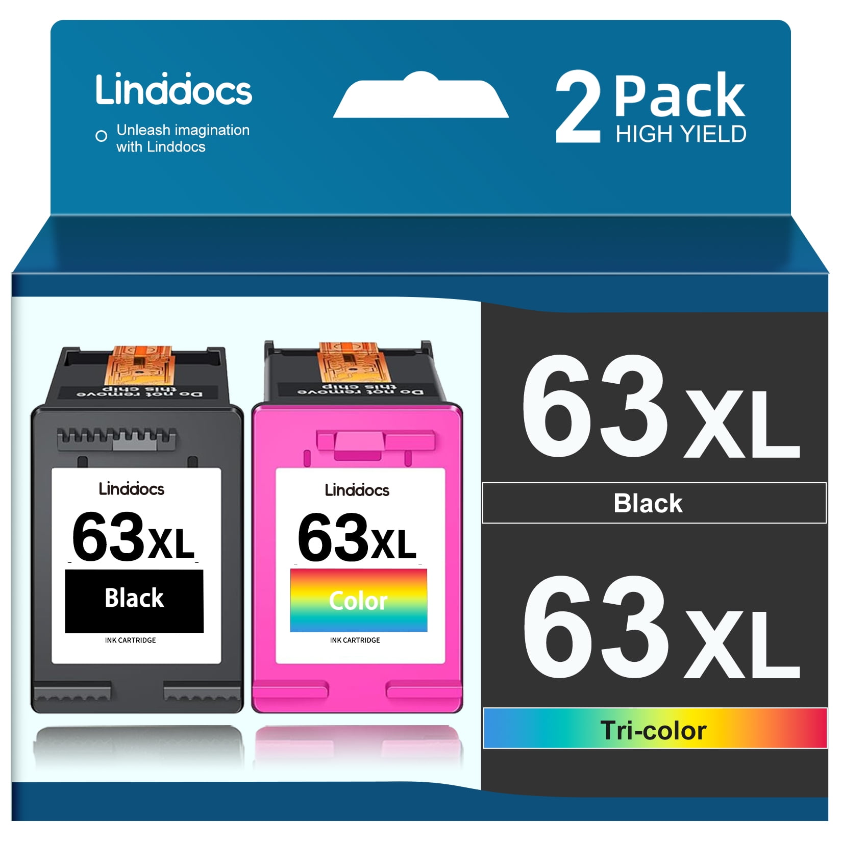 63XL Ink Cartridges for HP Ink 63 for HP Officejet 3830 Ink 3631 3632