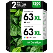63xl Ink Cartridges Combo Pack Compatible for HP 63 Ink Cartridges Ink 63XL Black/Tri-Color for HP OfficeJet 3830 4650 5255 Envy 4520 DeskJet 3630 Printer