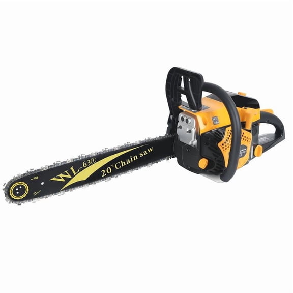 63cc Gas Chainsaw, 20 Inch Guide Bar, 8500RPM High Power Chain Saw for Wood Cutting Tree Felling, Anti-Vibration Handle