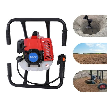 63cc Gas Powered Earth Auger Power Engine Post Hole Digger Earth Burrowing/Drill