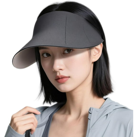 63g ONLY Ultra-Lightweight Foldable Sun Visor Hat, Two Sides Wearing, Wide Brim UV Blocks