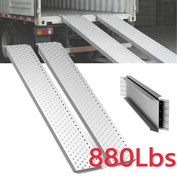63in Aluminum Shed Ramp, Versatile Loading Ramp, Long Loading Ramp, Heavy Duty Loading Ramps, for Motorcycle, Wheelchair, Lawn Mower