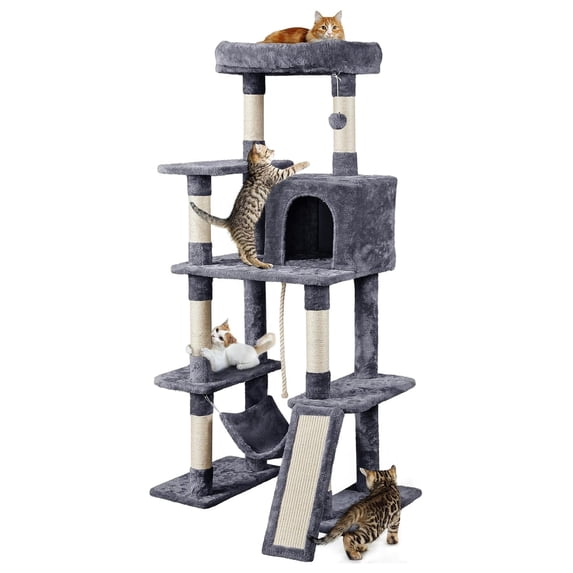 Photo inspiration: Fresh Look at 63In Cat Tree Tower Large Cat Condo Furniture With Scratching