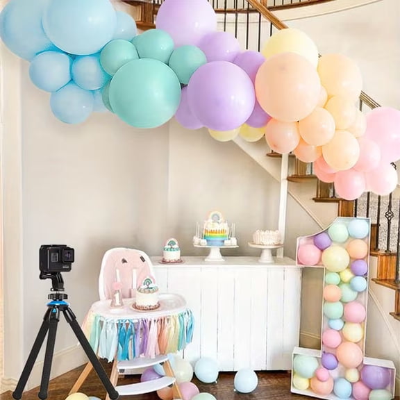63pcs Macaron Balloon Garland - Colorful Decorations for Weddings, Birthdays, and Celebrations
