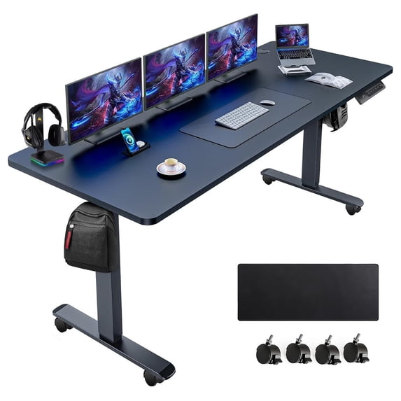 63x24 Inch Standing Desk with Mouse Pad, Height Adjustable Standing ...