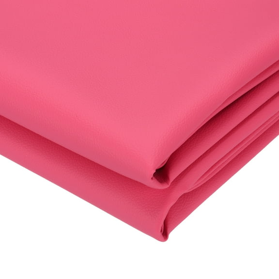 63x39.4in Faux Leather Sheets,  Faux Leather Fabric Sheets Vinyl Fabric Synthetic Soft Waterproof PU for Replacement Upholstery Car, Rose Red